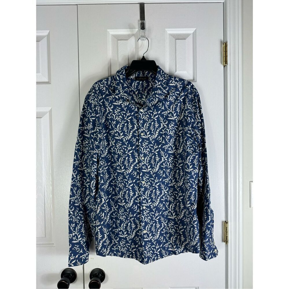 Velvet Mens Button Front Shirt Size Large